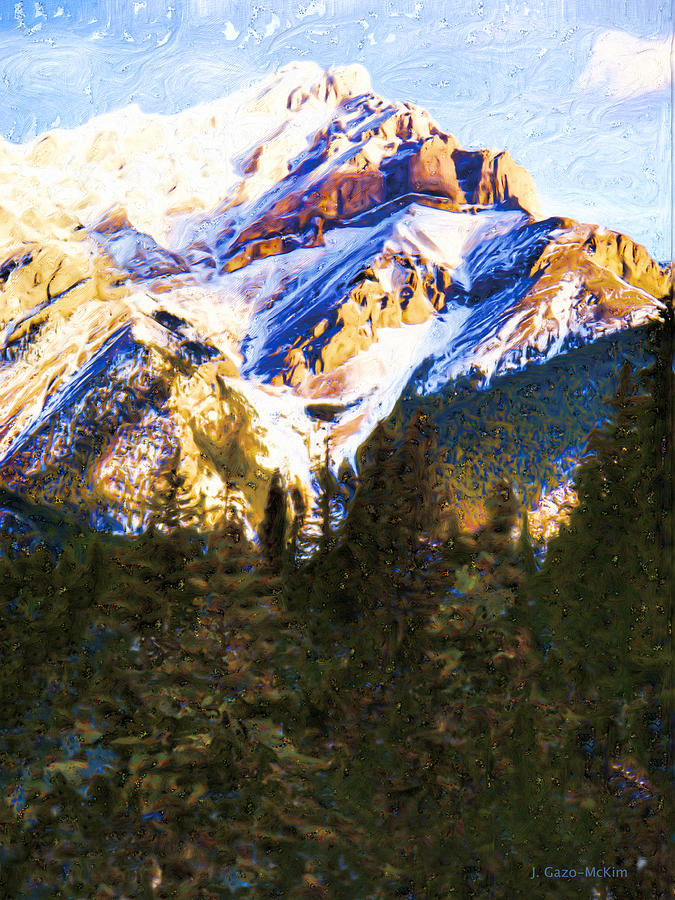 Another View of My Mountain Digital Art by Jo-Anne Gazo-McKim