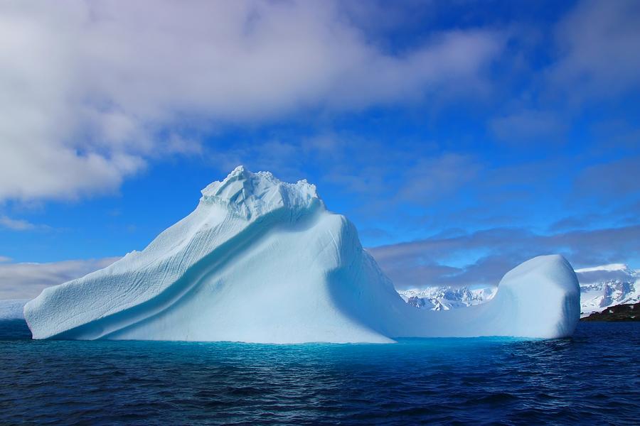 Winter Photograph - Antarctic Iceberg by FireFlux Studios