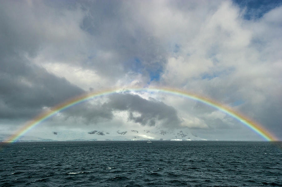 Antarctica, Full Rainbow, Gerlach Strait Photograph by George Theodore ...