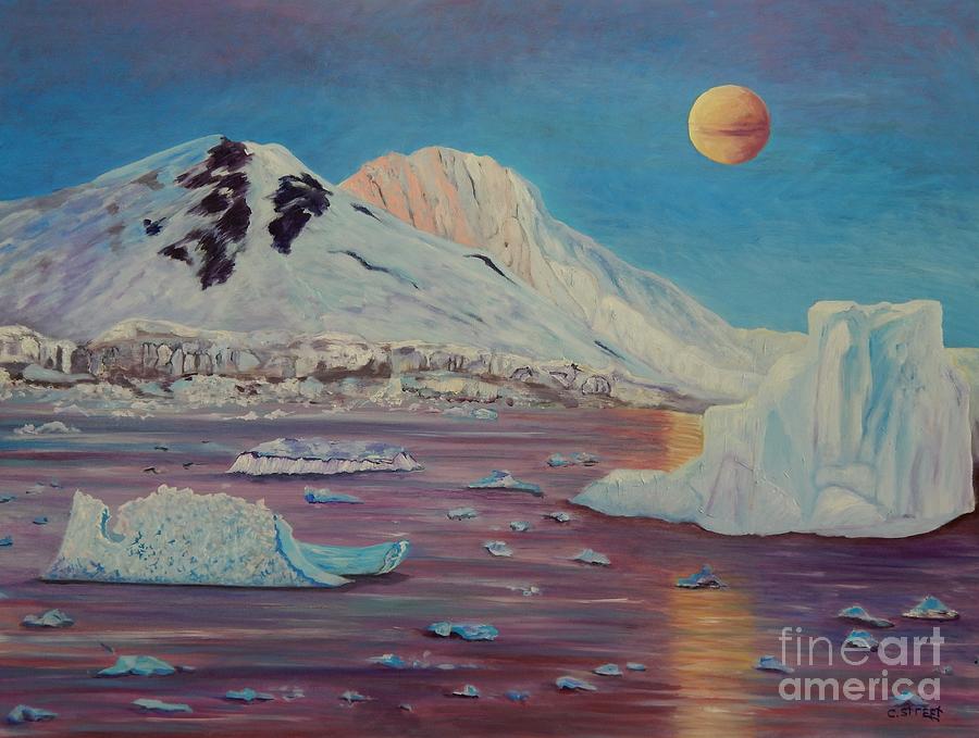 Mountain Painting - Antarctica by Caroline Street