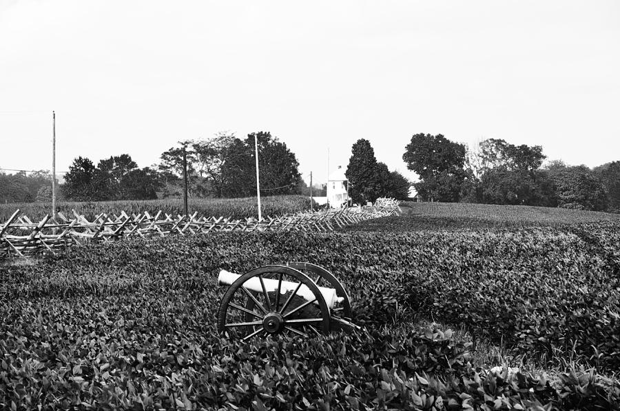 Farm Photograph - Anteitam Battle Field in Black and White by Bill Cannon