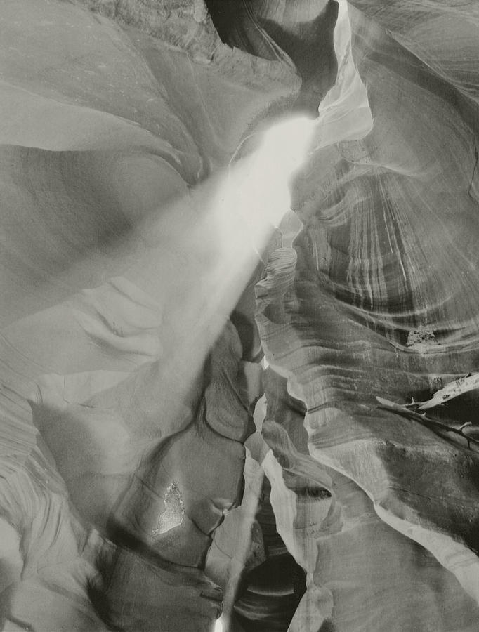 Antelope Canyon Light Black and White Photograph by Joshua House