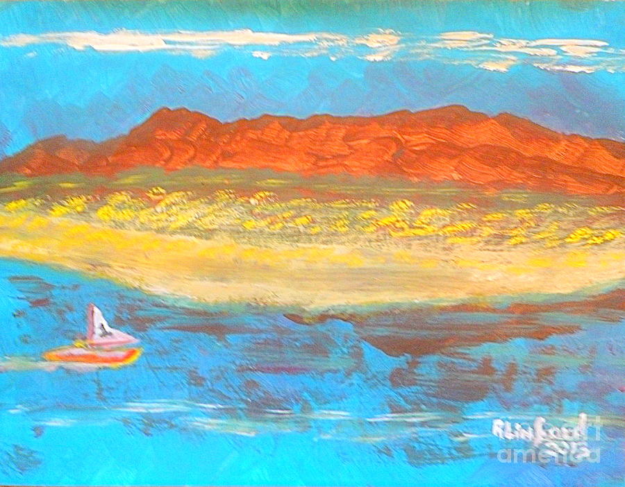 Antelope Island Great Salt Lake Utah 1 Painting by Richard W Linford