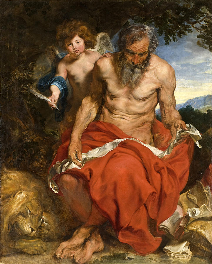 Saint Jerome #2 Painting by Anthony van Dyck