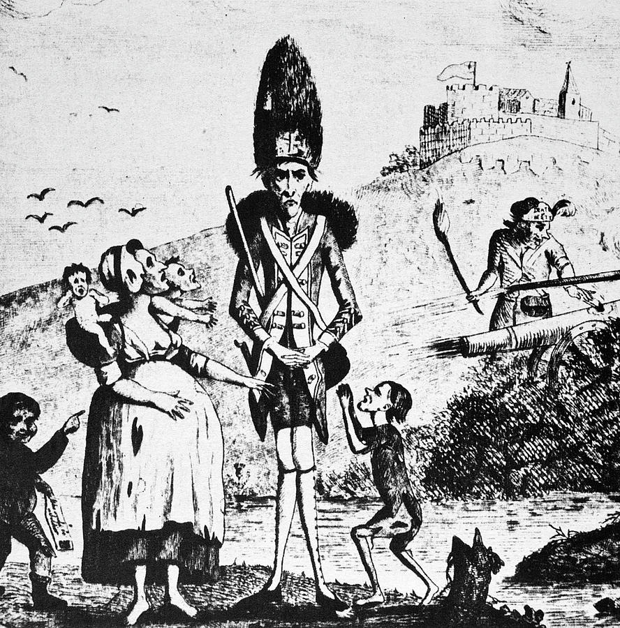 1775 Painting - Anti-war Cartoon, 1775 by Granger