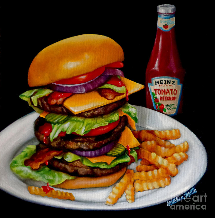 Food Painting - Anticipation by Gretchen Matta Food Painting - Anticipation by Gretchen Matta