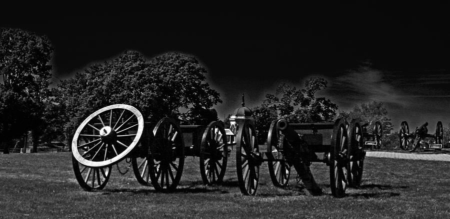 Antietam National Battlefield row of cannons Photograph by Andy Lawless