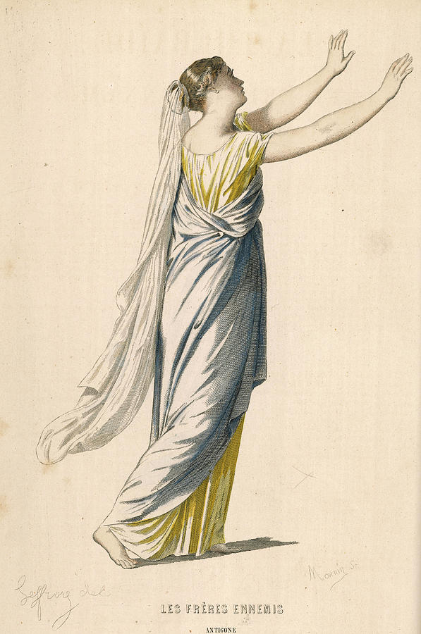 Antigone As Portrayed By Jean Racine Drawing by Mary Evans Picture