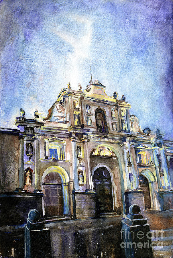 City Painting - Antigua Church by Ryan Fox