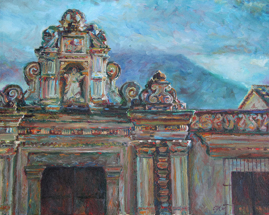 Architecture Painting - Antigua by Emily Olson
