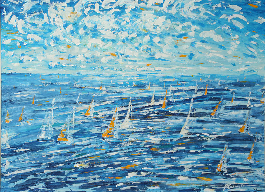 Antigua RORC Caribbean 600 Painting by Pete Caswell