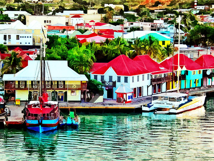 Antigua - St. Johns Harbor Early Morning Photograph by Susan Savad
