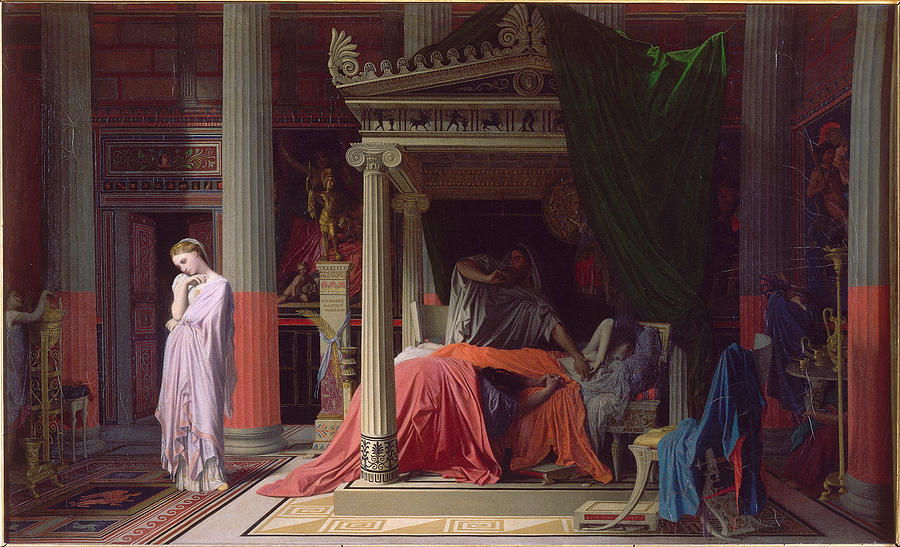 Jean-auguste-dominique Ingres Painting - Antiochus And Stratonice by Jean-Auguste-Dominique Ingres