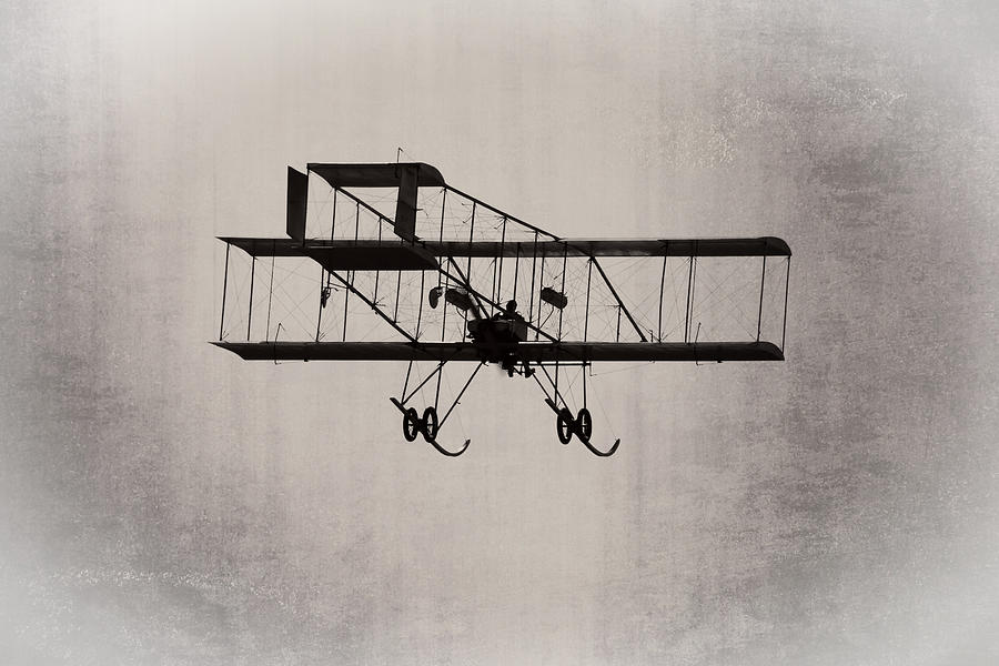 Antique 1910 Henri 3 Biplane  Airplane Takes Flight Photograph by Keith Webber Jr