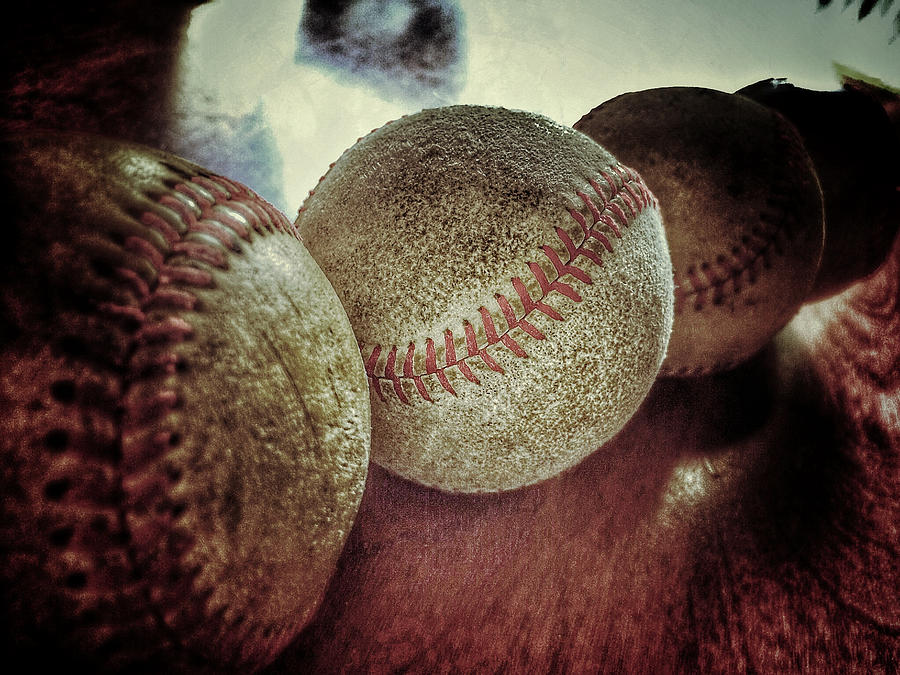 Antique Baseballs Still Life Photograph by Bill Owen