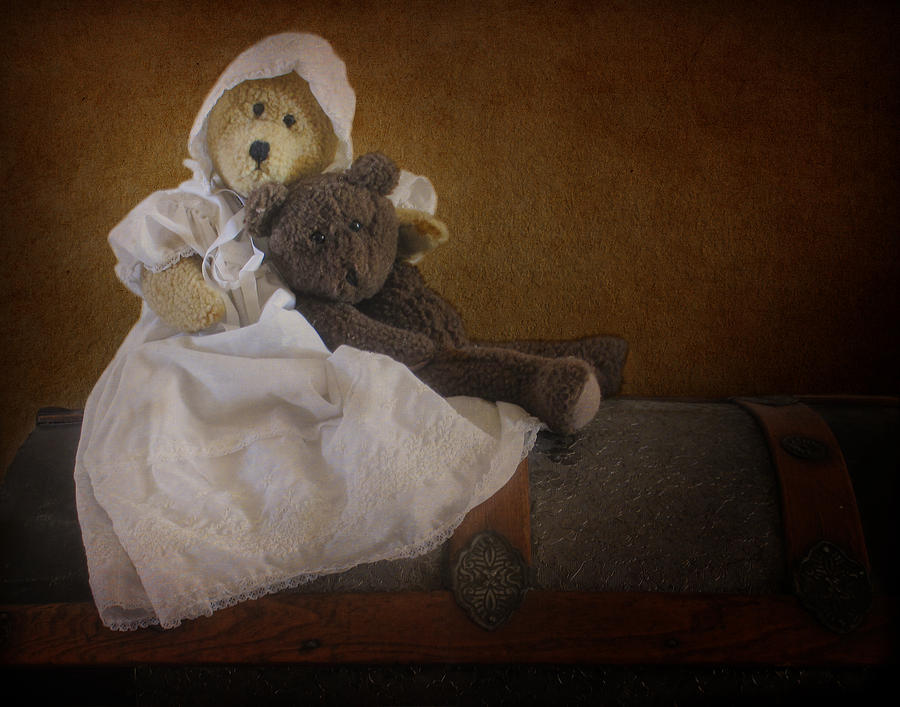 Still Life Photograph - Antique Bears by David and Carol Kelly