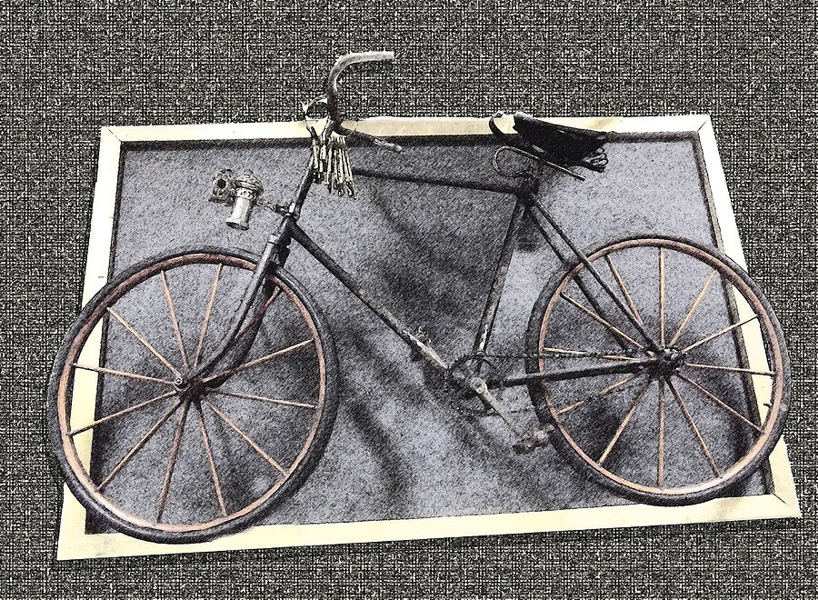 Antique Bicycle  Digital Art by Joyce  Wasser