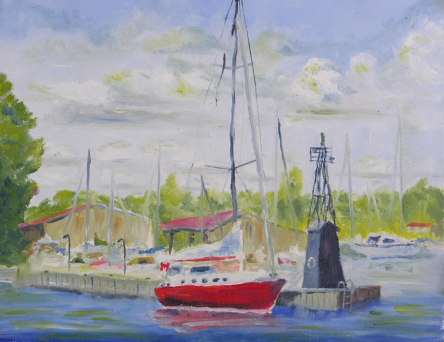 Antique Boat Museum-Clayton NY Painting by Robert P Hedden