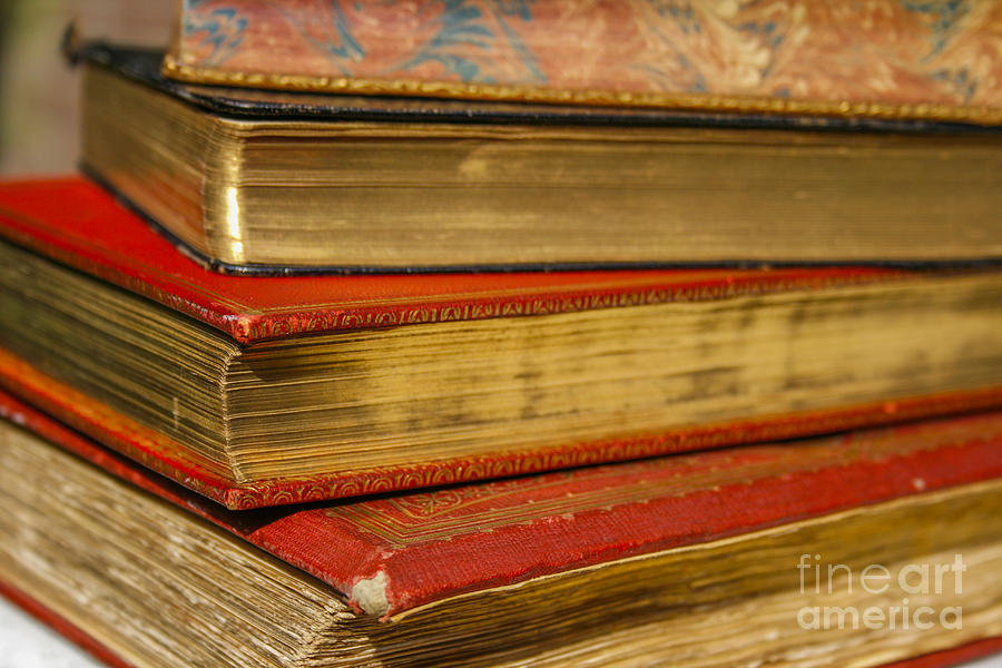 Antique Books With Golden Coating Photograph by Patricia Hofmeester