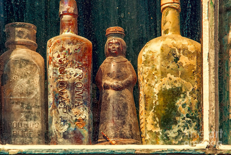 New Orleans Photograph - Antique Bottles by Kathleen K Parker