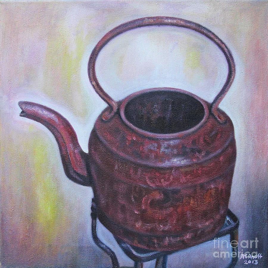 Antique brazen kettle Painting by Ewan McAnuff