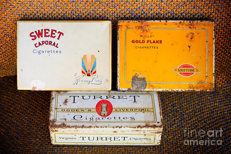 Antique Cigarette Boxes Photograph By Les Palenik - Pixels