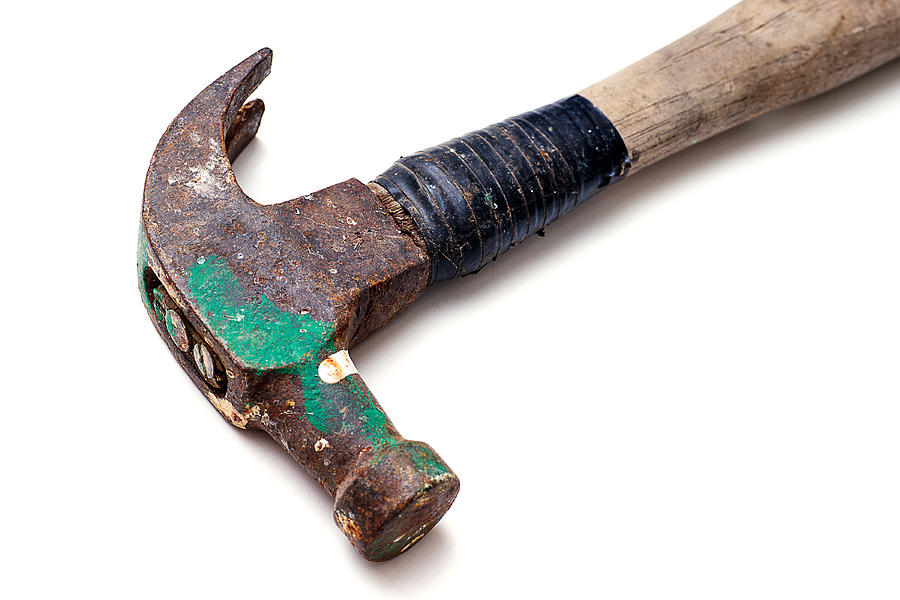 Hammer Photograph - Antique Claw Hammer by Donald  Erickson