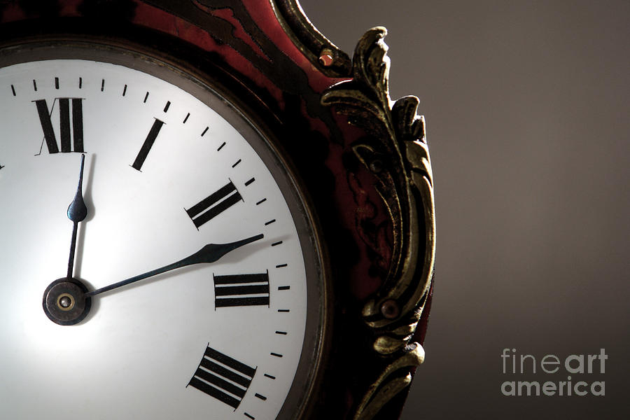 Clock Photograph - Antique Clock Face by Olivier Le Queinec