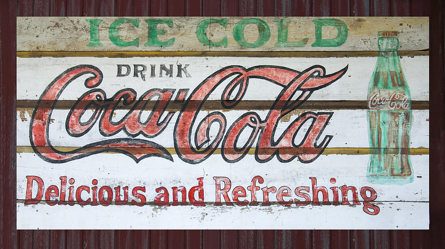 Coca Cola Photograph - Antique Coca Cola Sign  by Flees Photos