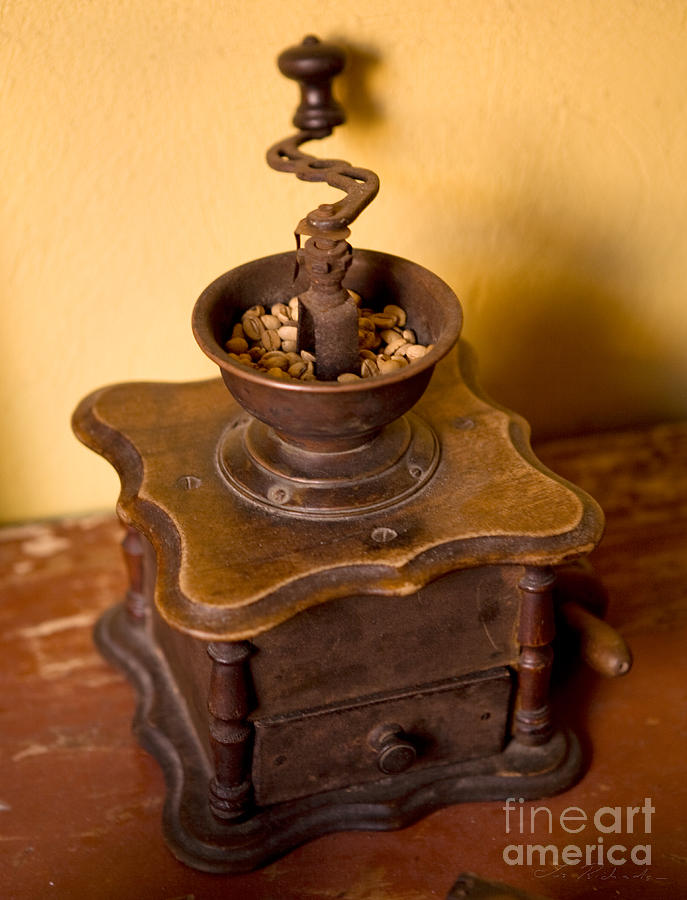 Coffee Photograph - Antique Coffee Grinder by Iris Richardson