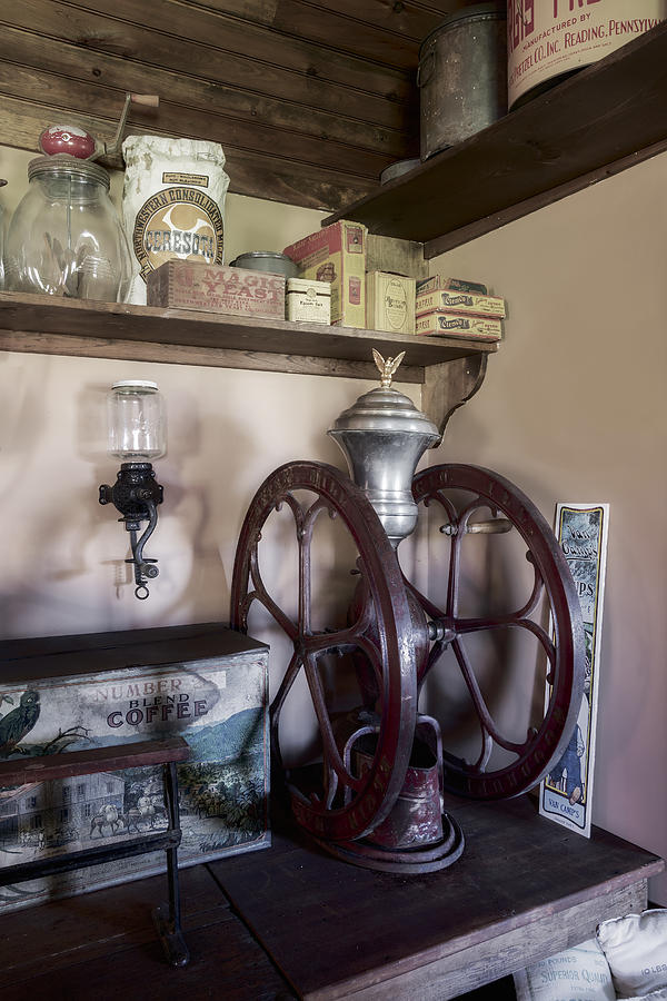 Antique Coffee Mill Photograph by Susan Candelario