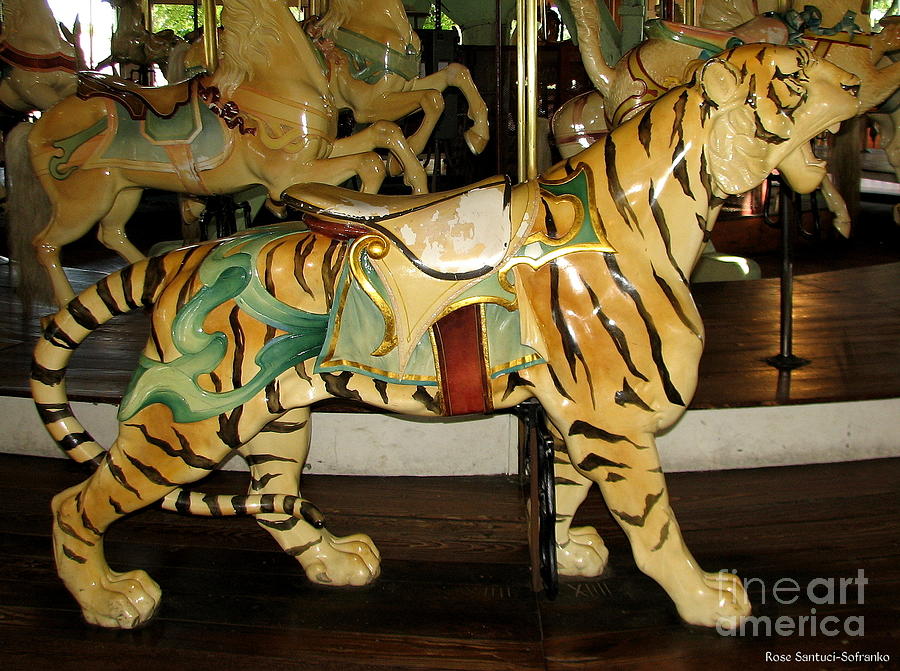 Antique Dentzel Menagerie Carousel Tiger Photograph