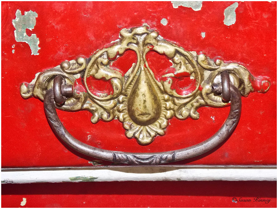 Antique Drawer Pull Photograph by Susan Kinney