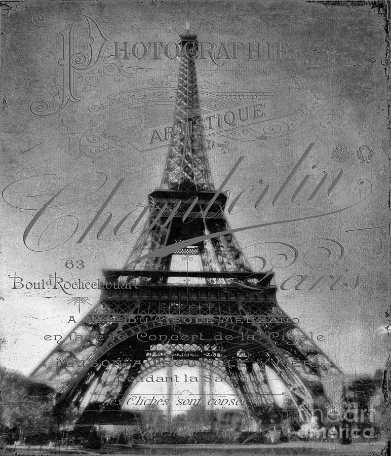Antique Eiffel Tower  Photograph by Karen Lewis