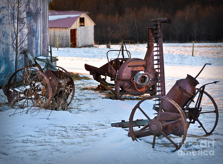 Antique Farm Equipment Photograph by Gary Keesler