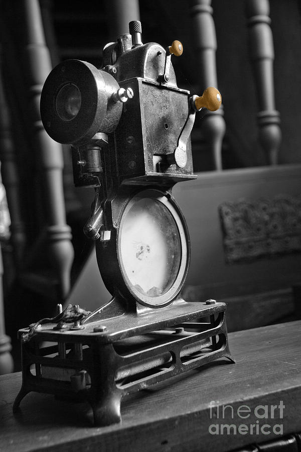 Camera Photograph - Antique Film Projector by Al Bourassa