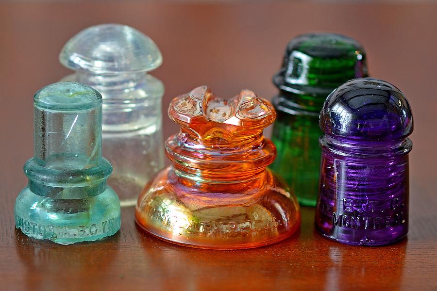 Antique Glass Insulators Photograph by Dave Zuker - Pixels