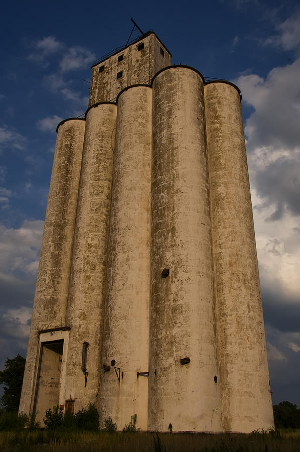 Grain Tower Photograph - Antique Grain Tower by Flees Photos