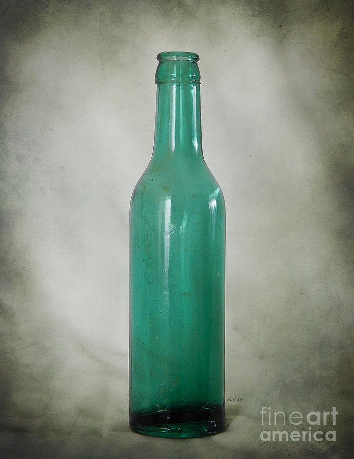Antique Green Glass Bottle Photograph by Phil Perkins