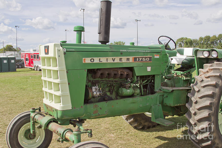 Antique green Oliver 1750 diesel tractor Photograph by Keith Bell - Pixels