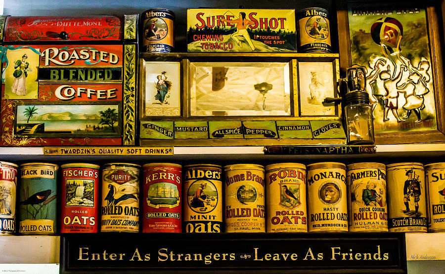 Antique Grocery Shelf Photograph by Mick Anderson
