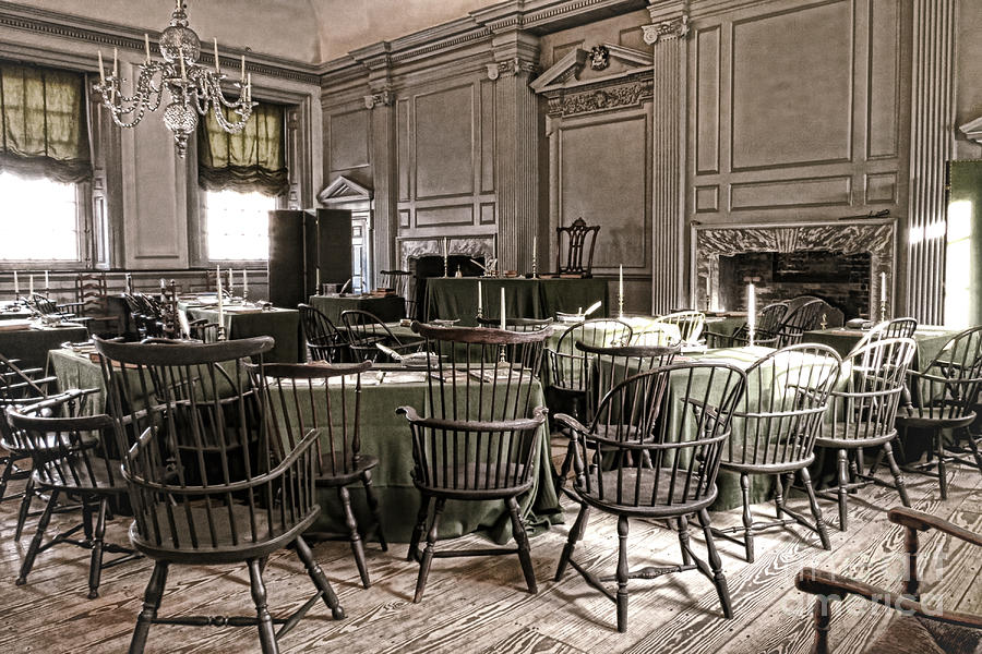 Antique Independence Hall Photograph by Olivier Le Queinec
