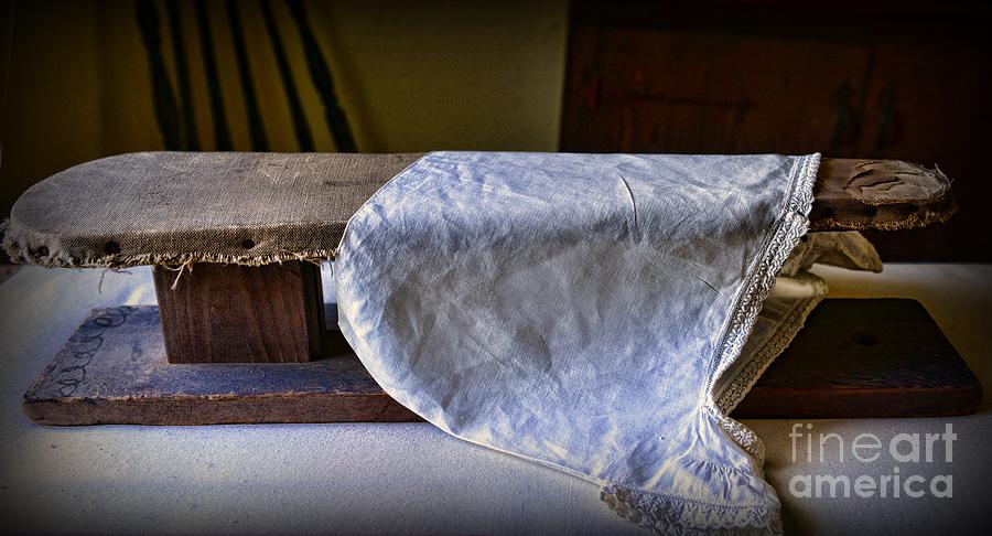 Clothing Photograph - Antique Ironing Board by Paul Ward