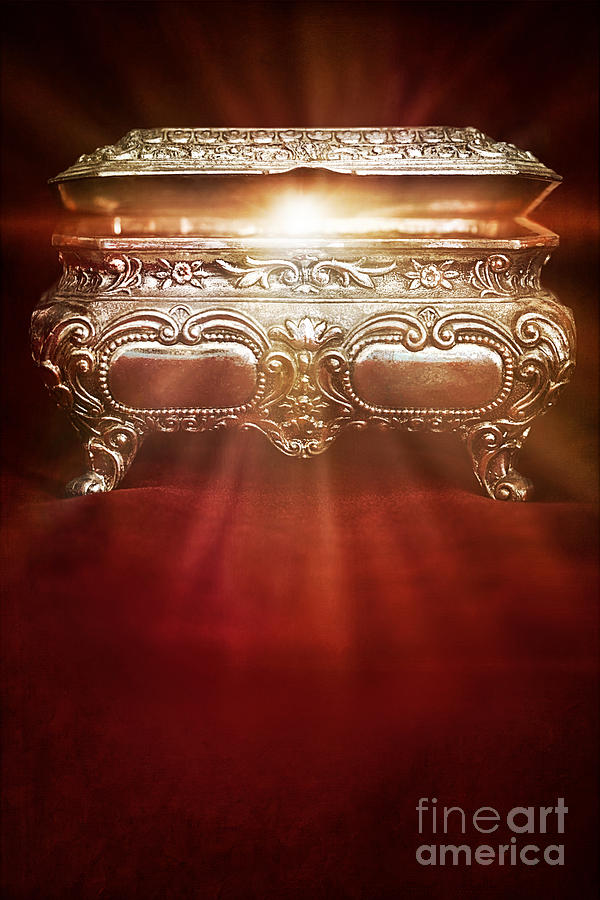 Antique jewelry box with magical light from within Photograph by Sandra Cunningham