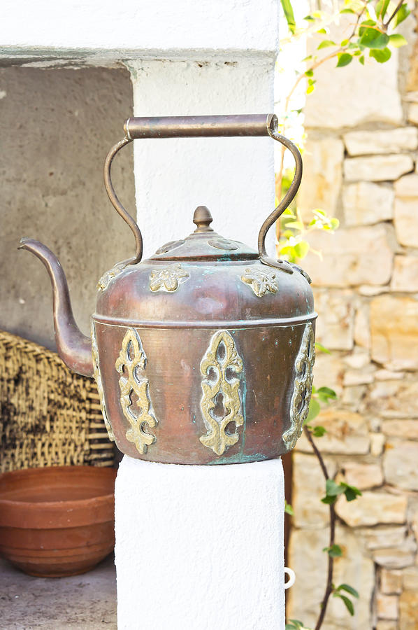 Coffee Photograph - Antique kettle by Tom Gowanlock