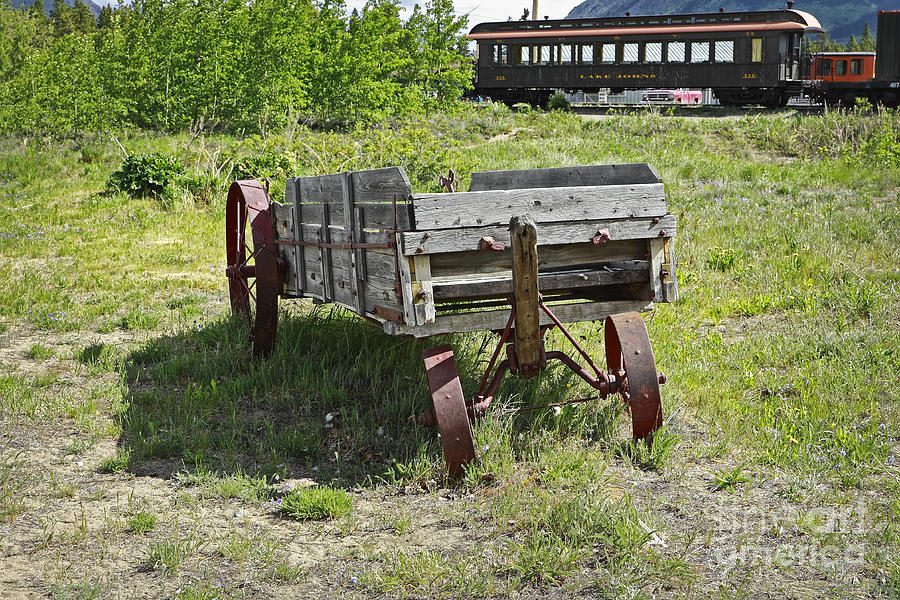 Antique Luggage Cart on Yukon Route Photograph by Charline Xia