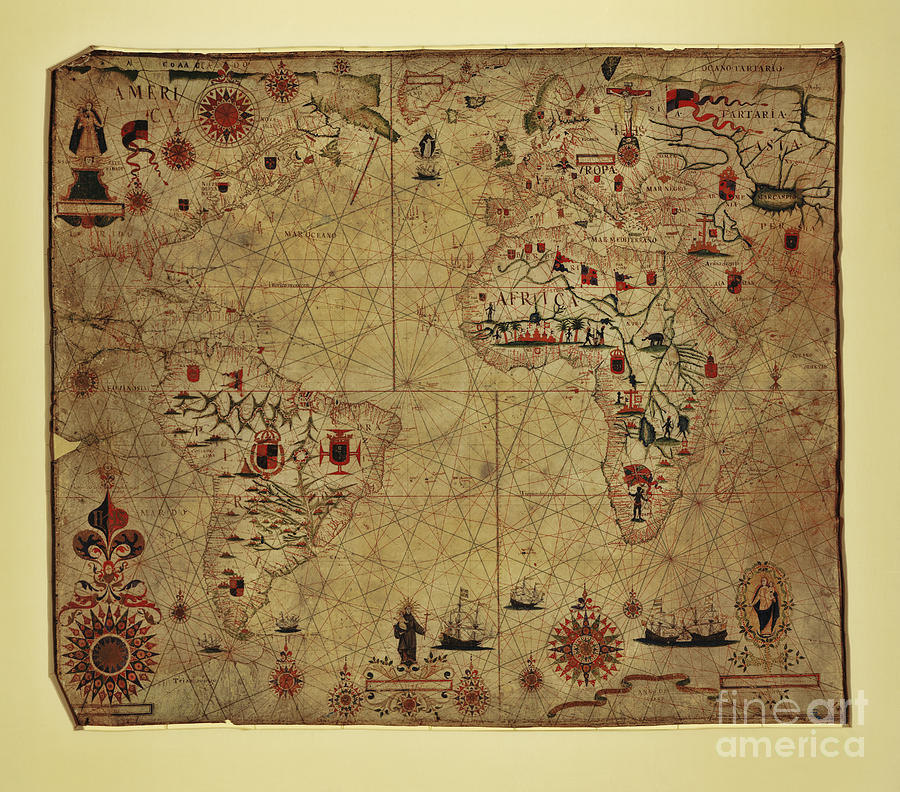 Antique Map From 1633 Photograph
