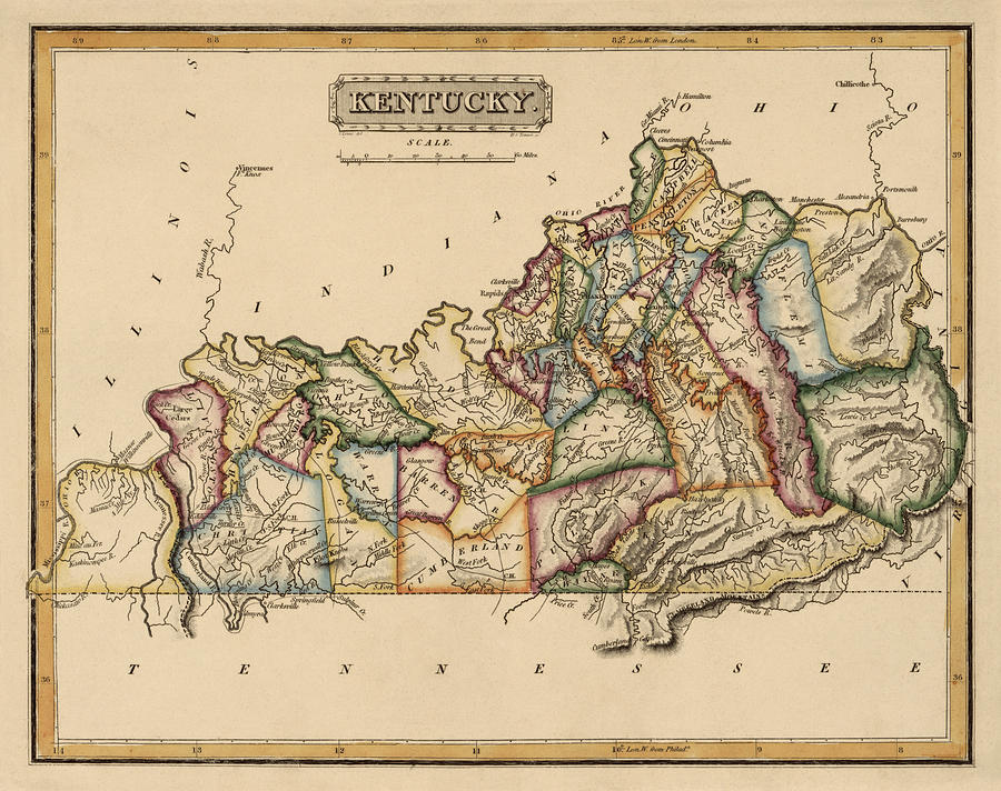 Vintage Map of Louisville Kentucky (1873) Neck Tie