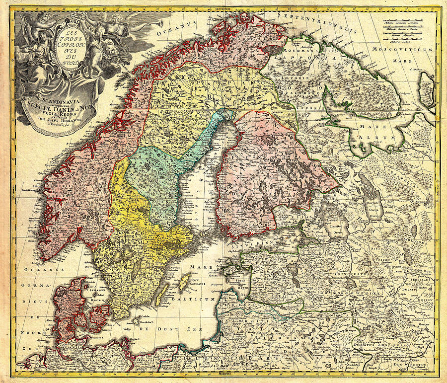 Карта европы 1730 года