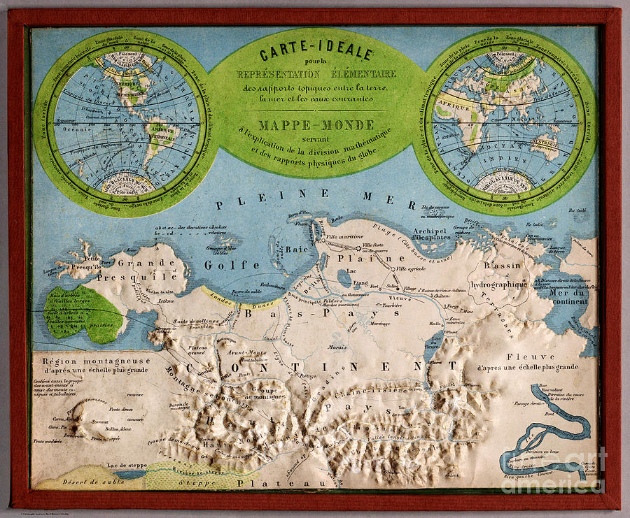 Antique Mappe - Monde Painting